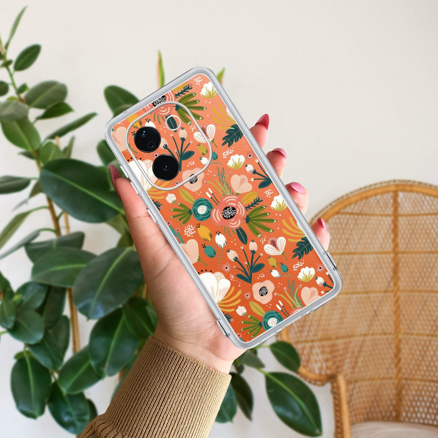 Bloom Carnival Transparent silicon case For iQOO