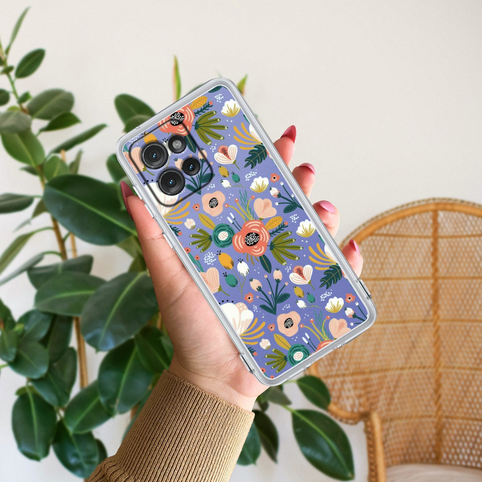 Bloom Carnival Transparent silicon case For Motorola Edge 50 Neo