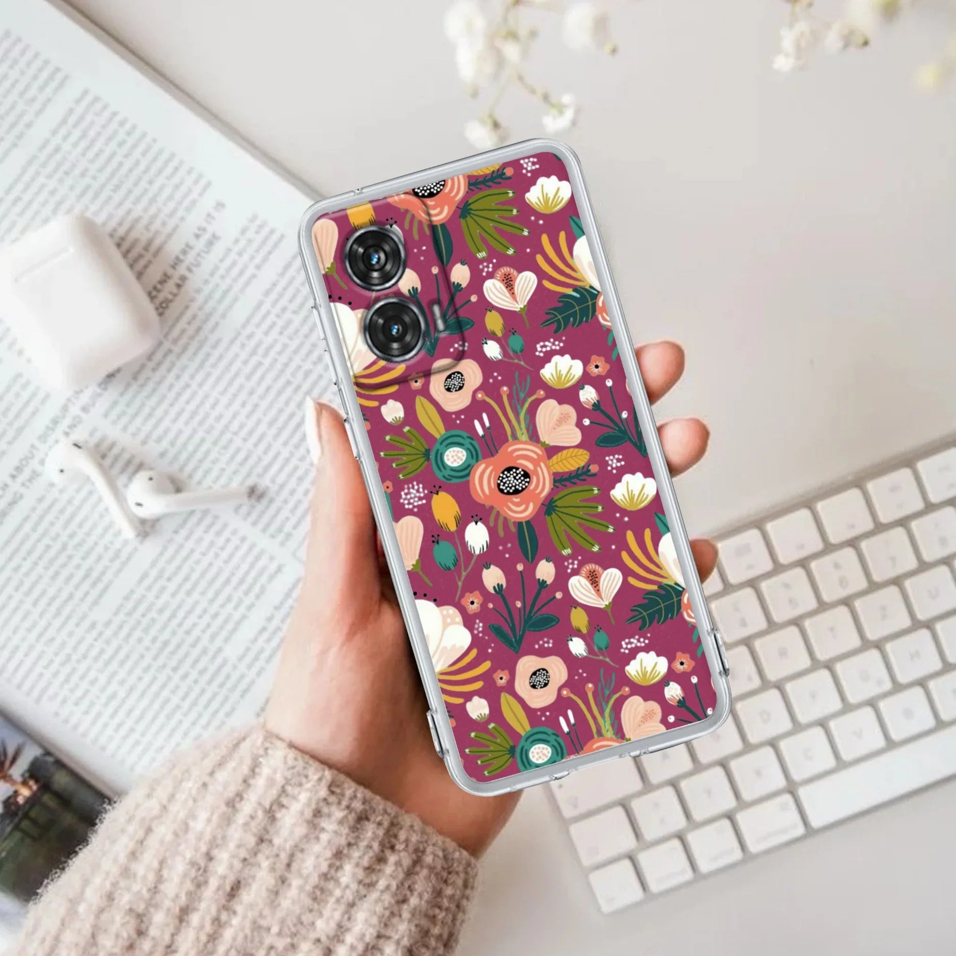 Bloom Carnival Transparent silicon case For Motorola - ShopOnCliQ