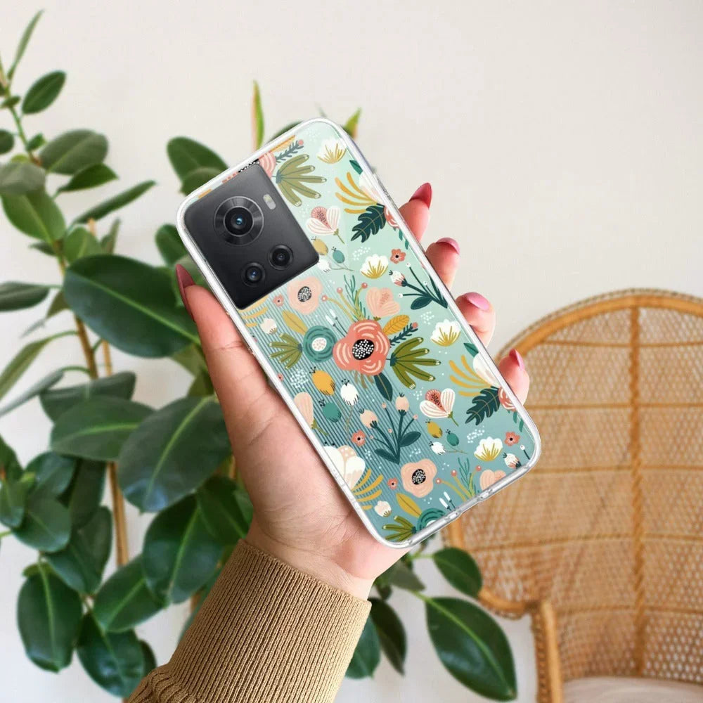 Bloom Carnival Transparent silicon case For OnePlus