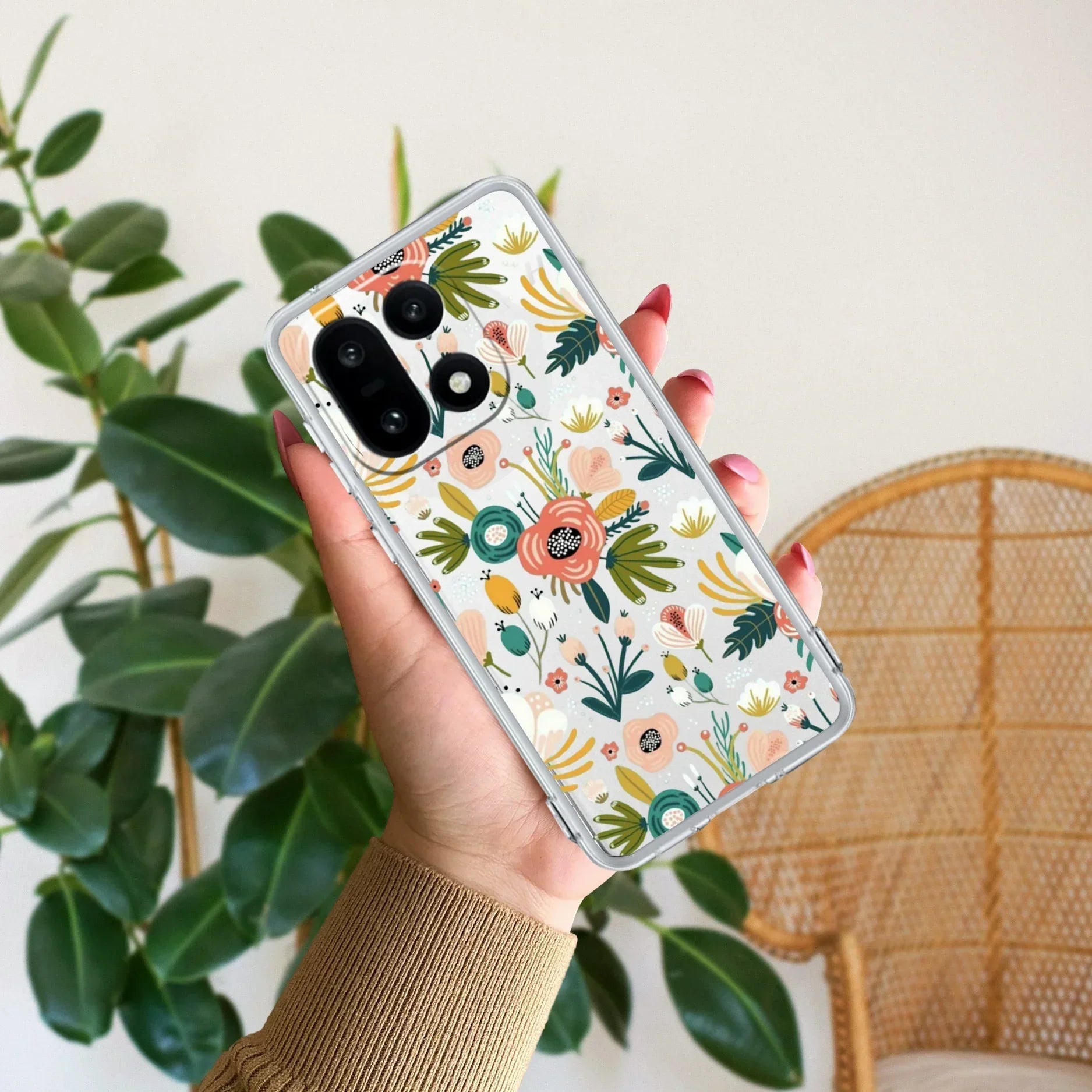Bloom Carnival Transparent silicon case For OnePlus
