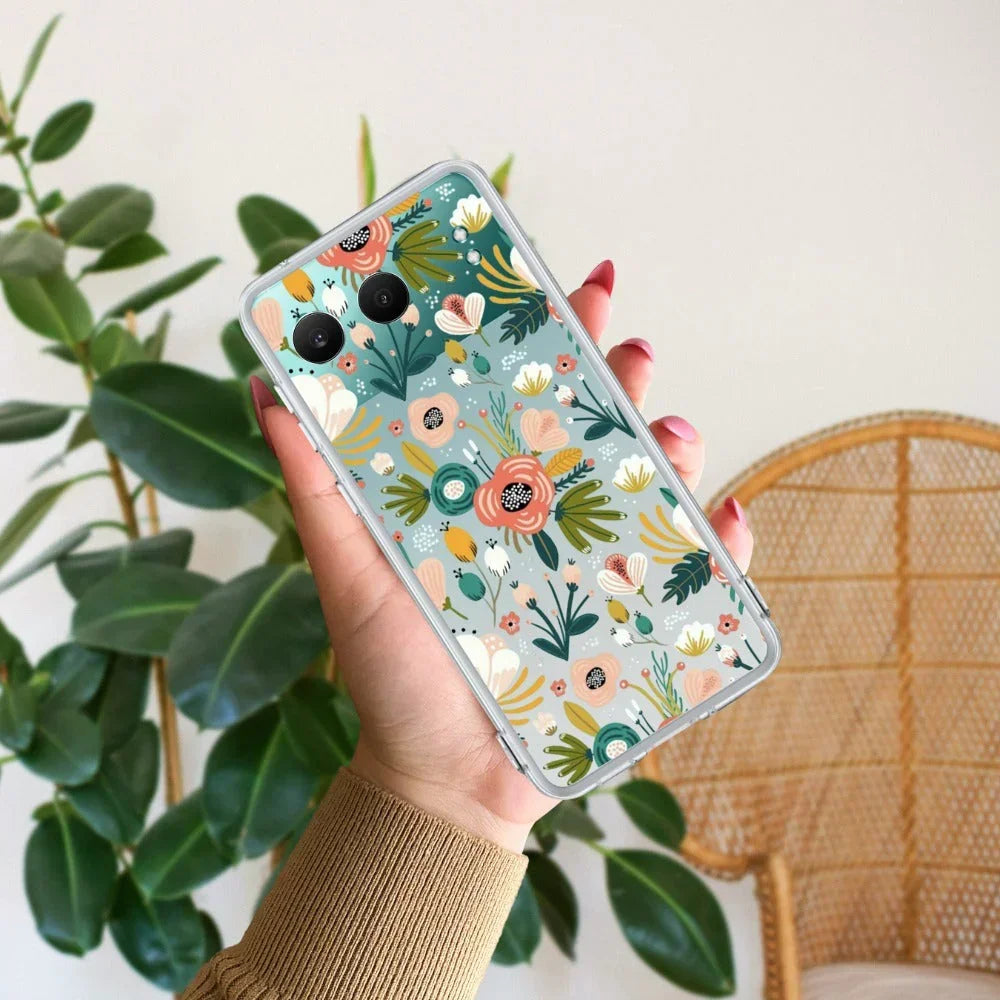Bloom Carnival Transparent silicon case For OnePlus