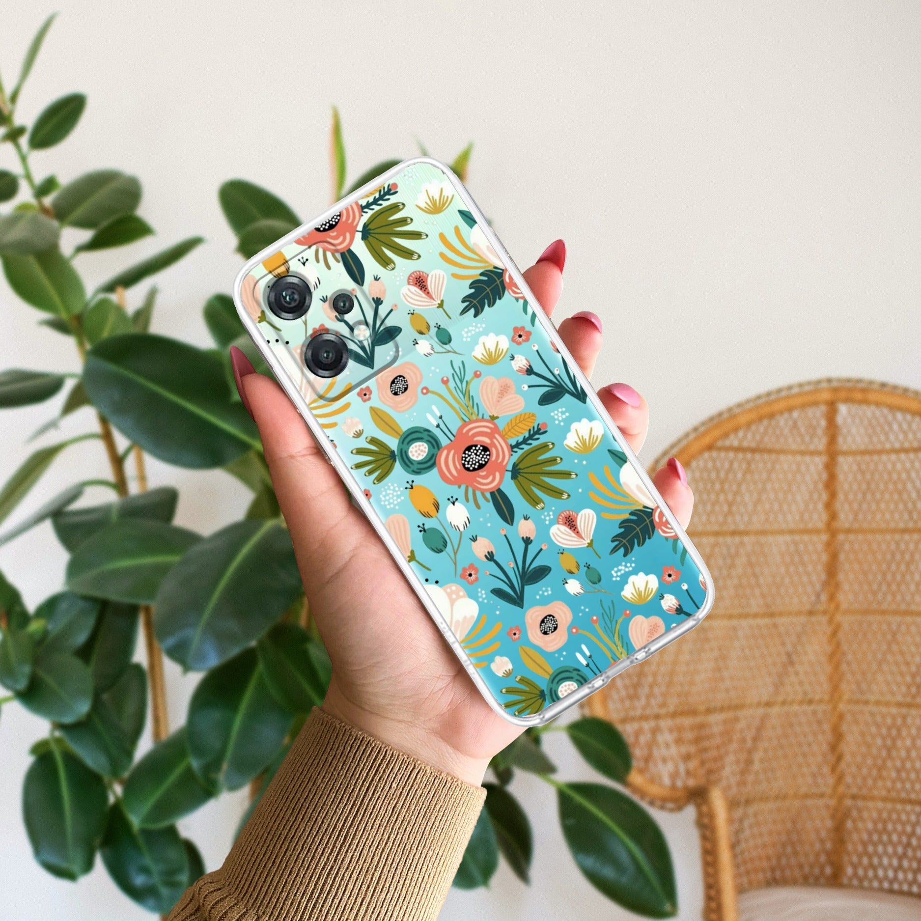 Bloom Carnival Transparent silicon case For OnePlus