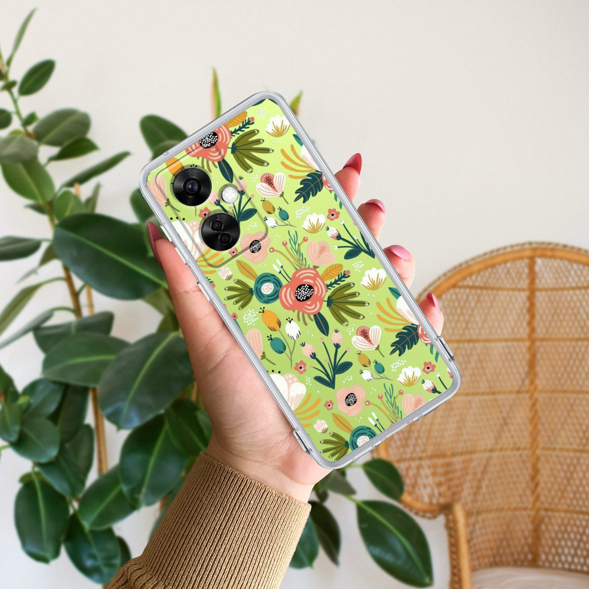Bloom Carnival Transparent silicon case For OnePlus