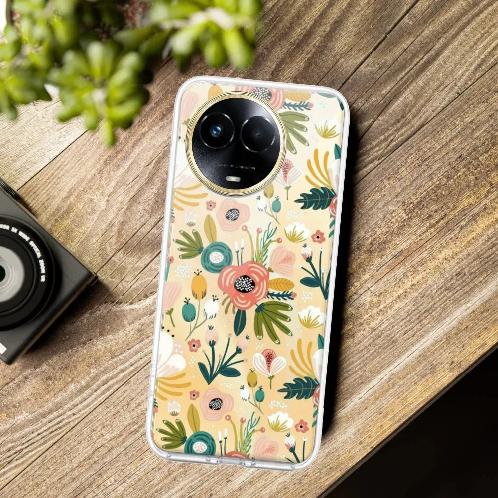 Bloom Carnival Transparent silicon case For Realme C53
