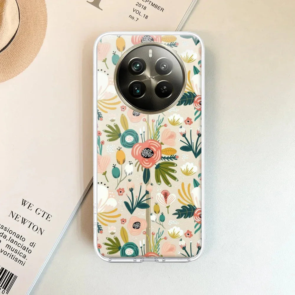 Bloom Carnival Transparent silicon case For Realme 13 Plus 5G