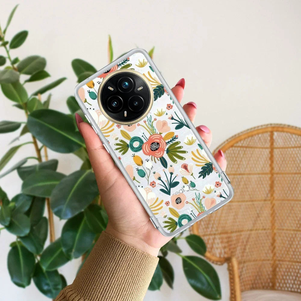 Bloom Carnival Transparent silicon case For Realme 10 Pro 5G