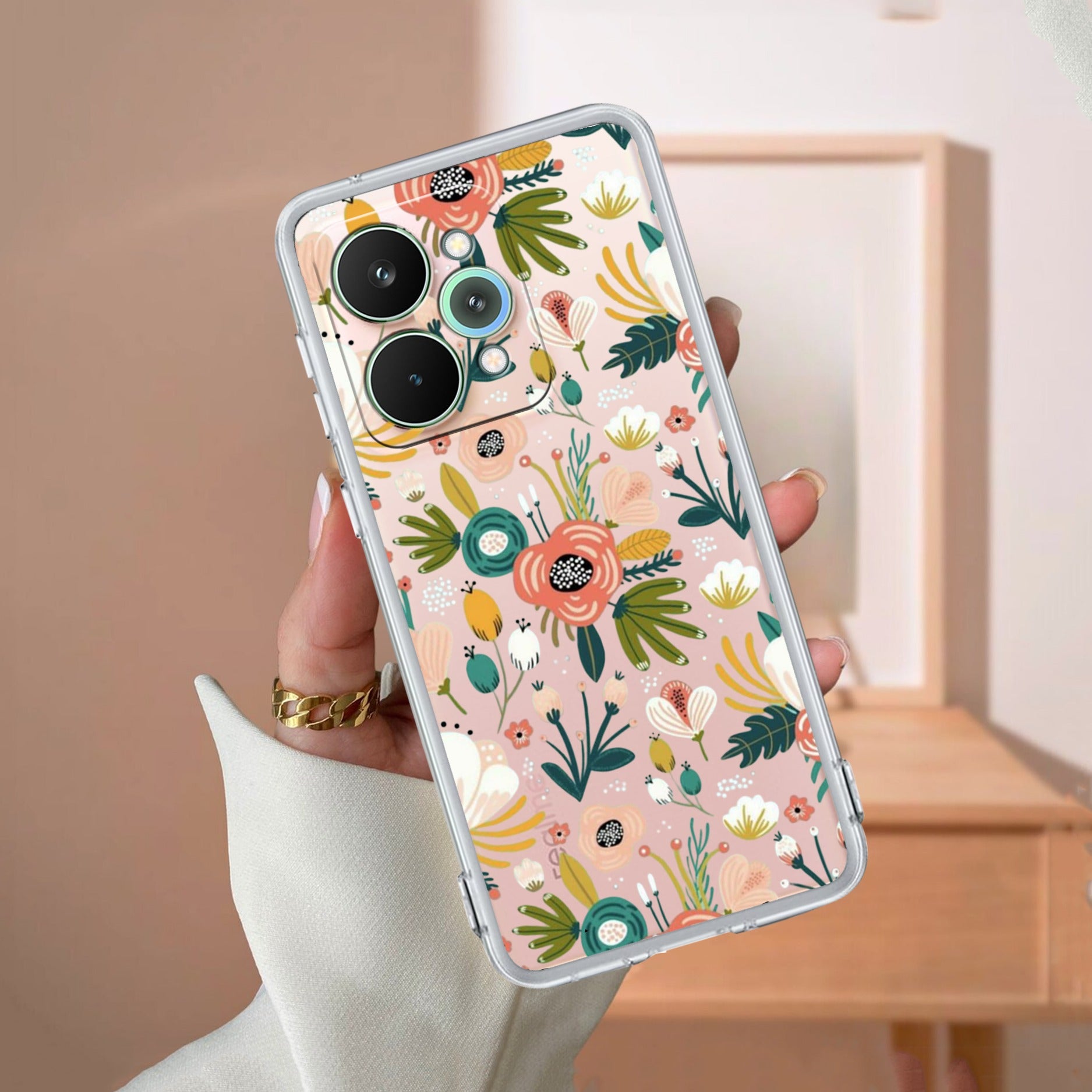 Bloom Carnival Transparent silicon case For Realme/Narzo