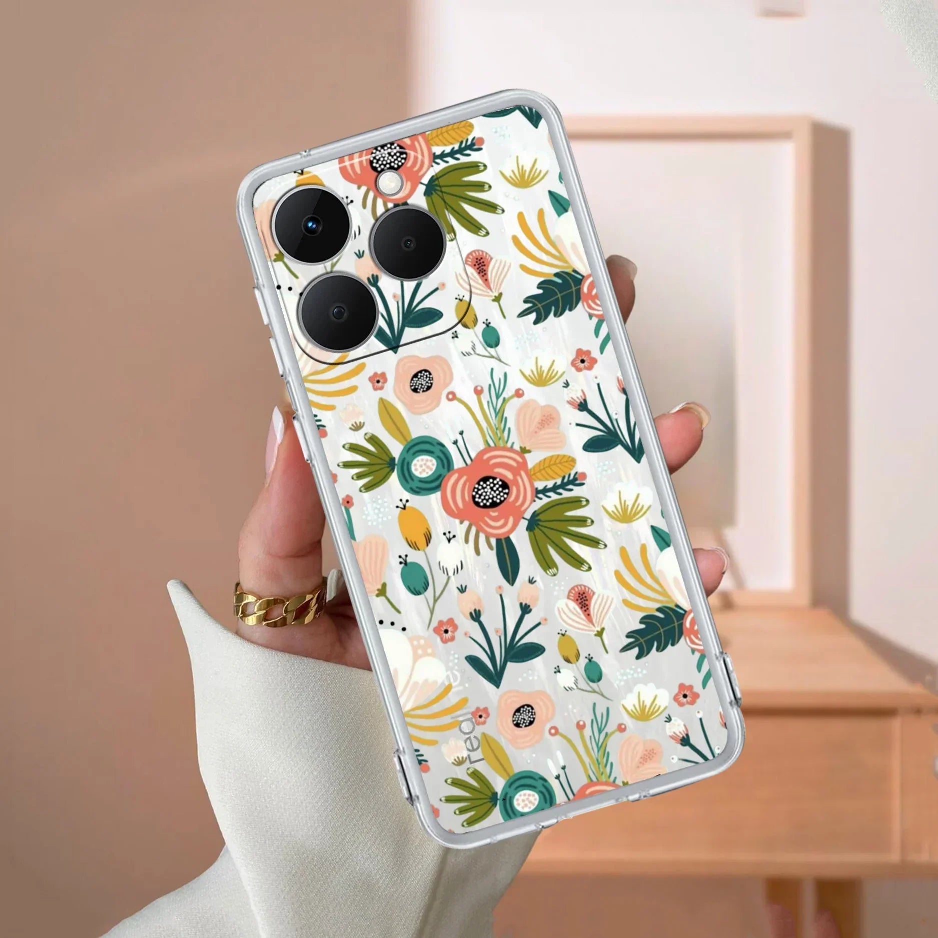 Bloom Carnival Transparent silicon case For Realme/Narzo