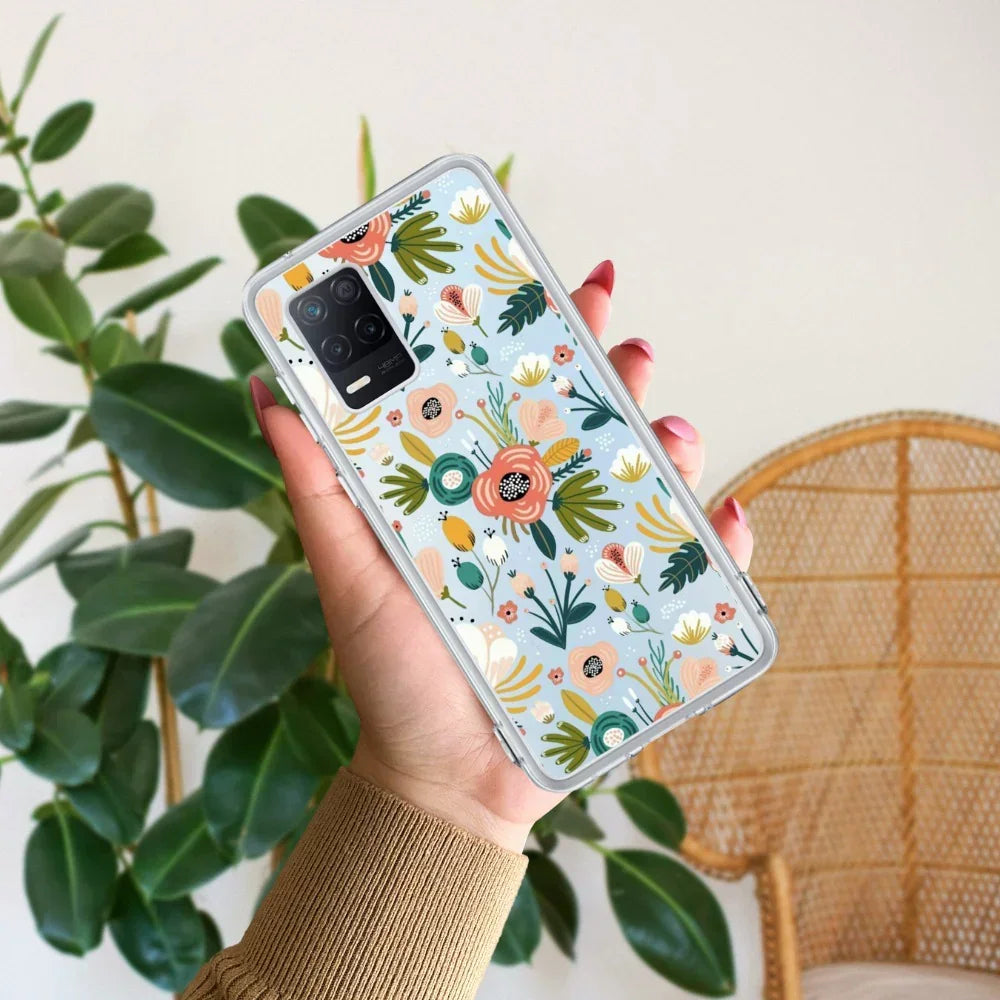 Bloom Carnival Transparent silicon case For Realme 9 Pro 5G