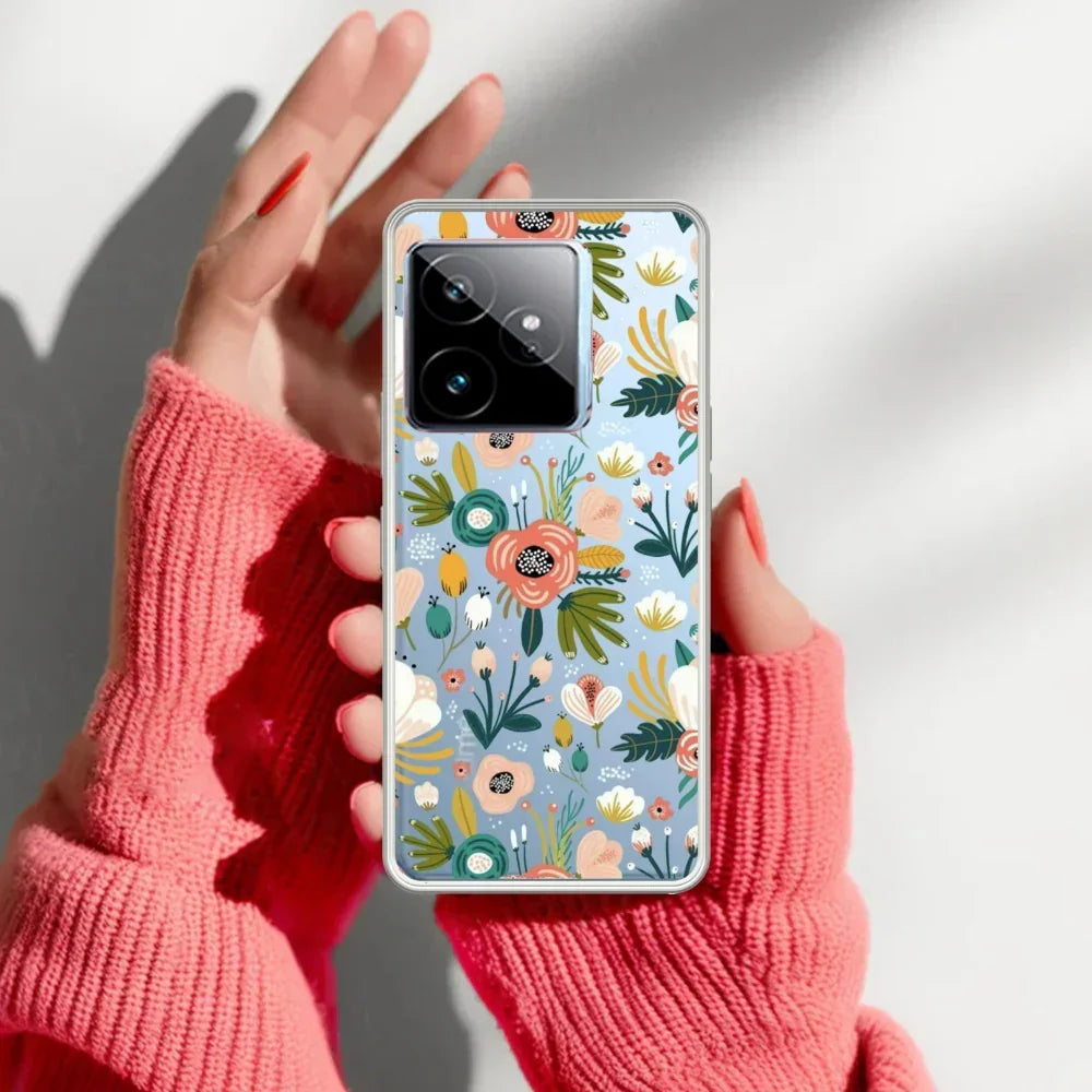 Bloom Carnival Transparent silicon case For Realme/Narzo