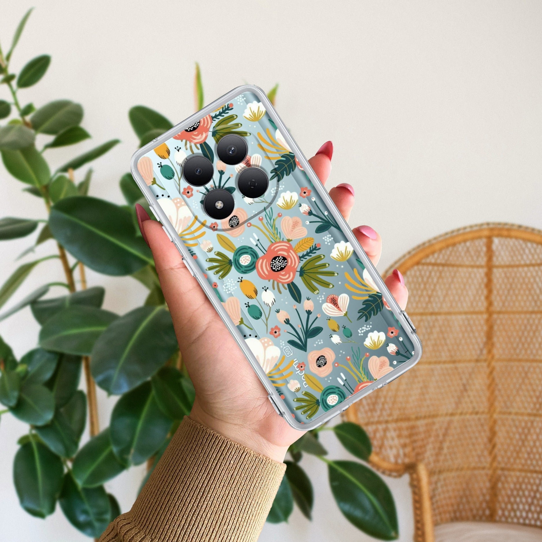 Bloom Carnival Transparent silicon case For Redmi/Xiaomi