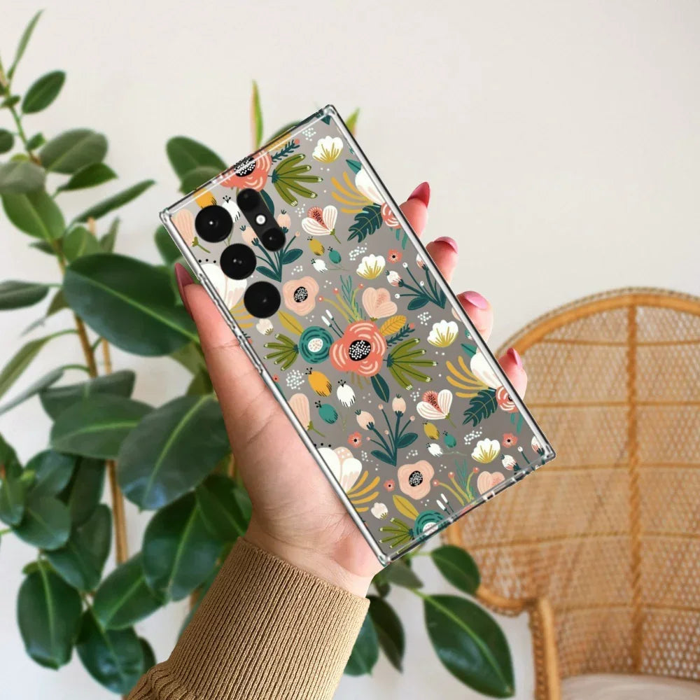 Bloom Carnival Transparent silicon case For Samsung Galaxy A12 / M12 / F12