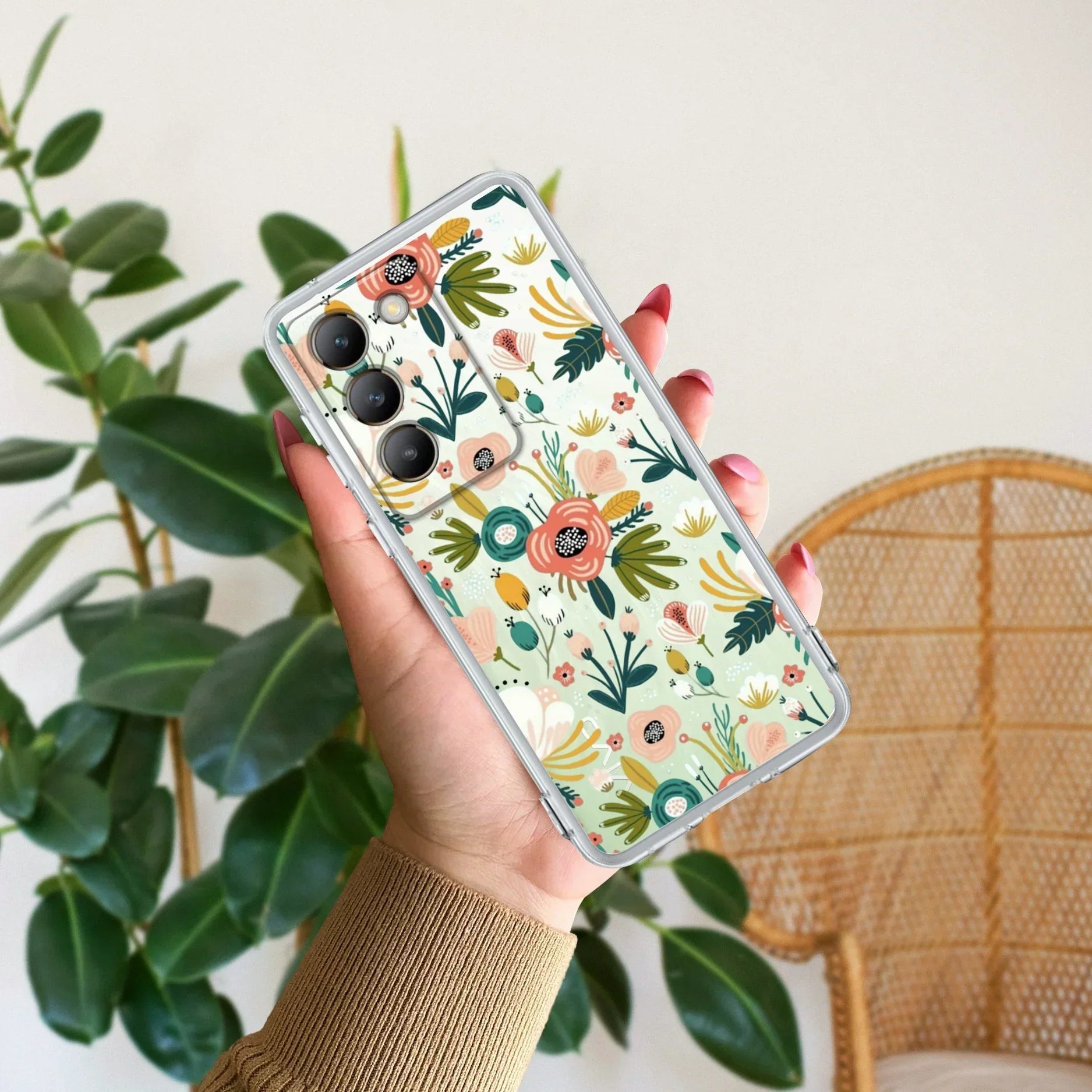 Bloom Carnival Transparent silicon case For Vivo T4x 5G