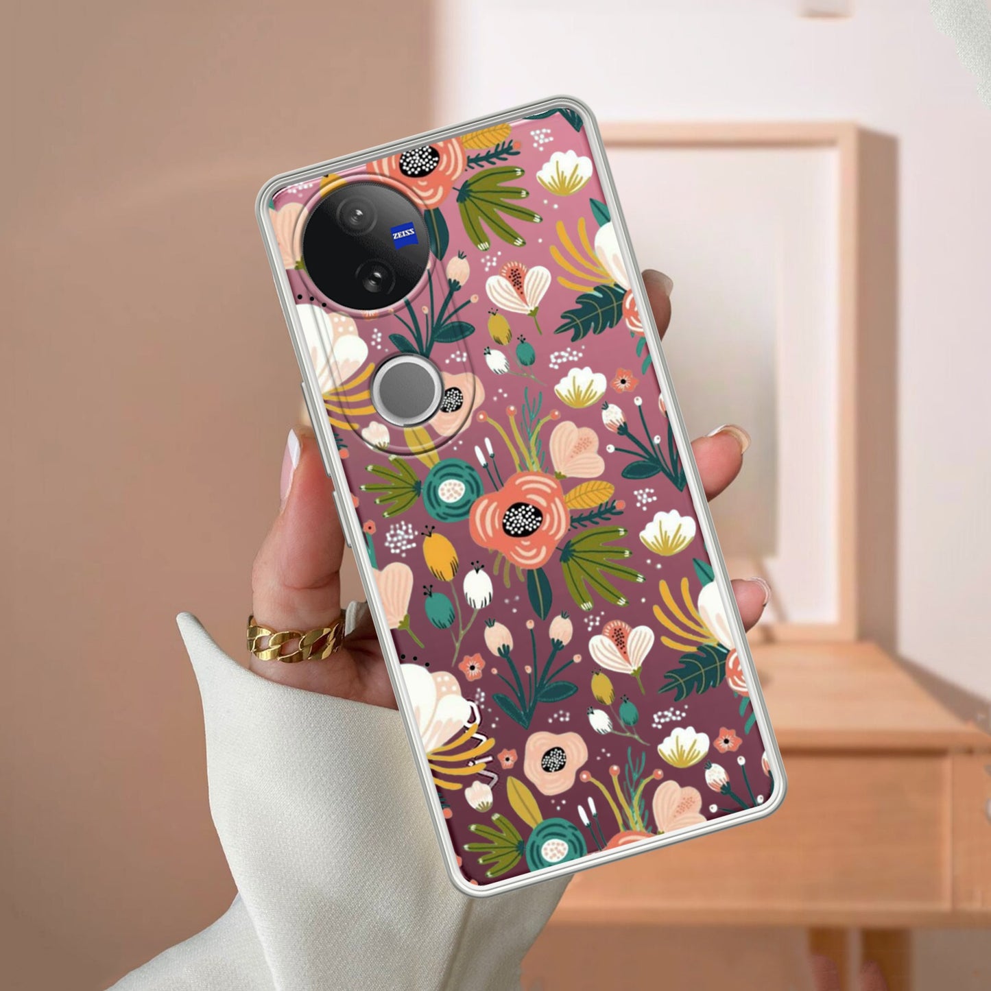 Bloom Carnival Transparent silicon case For Vivo