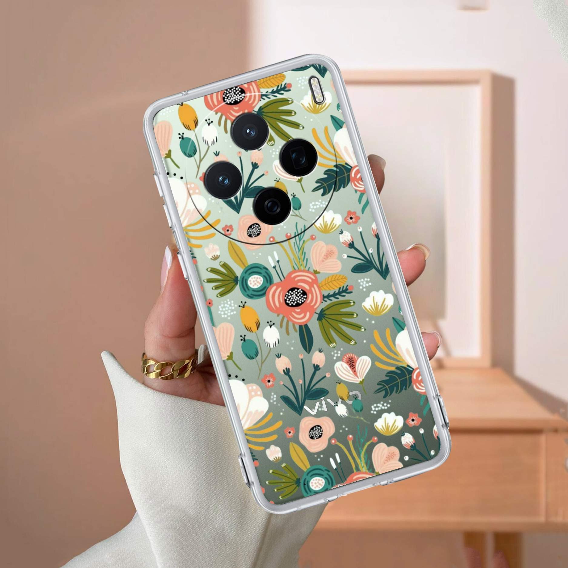 Bloom Carnival Transparent silicon case For Vivo X200 5G