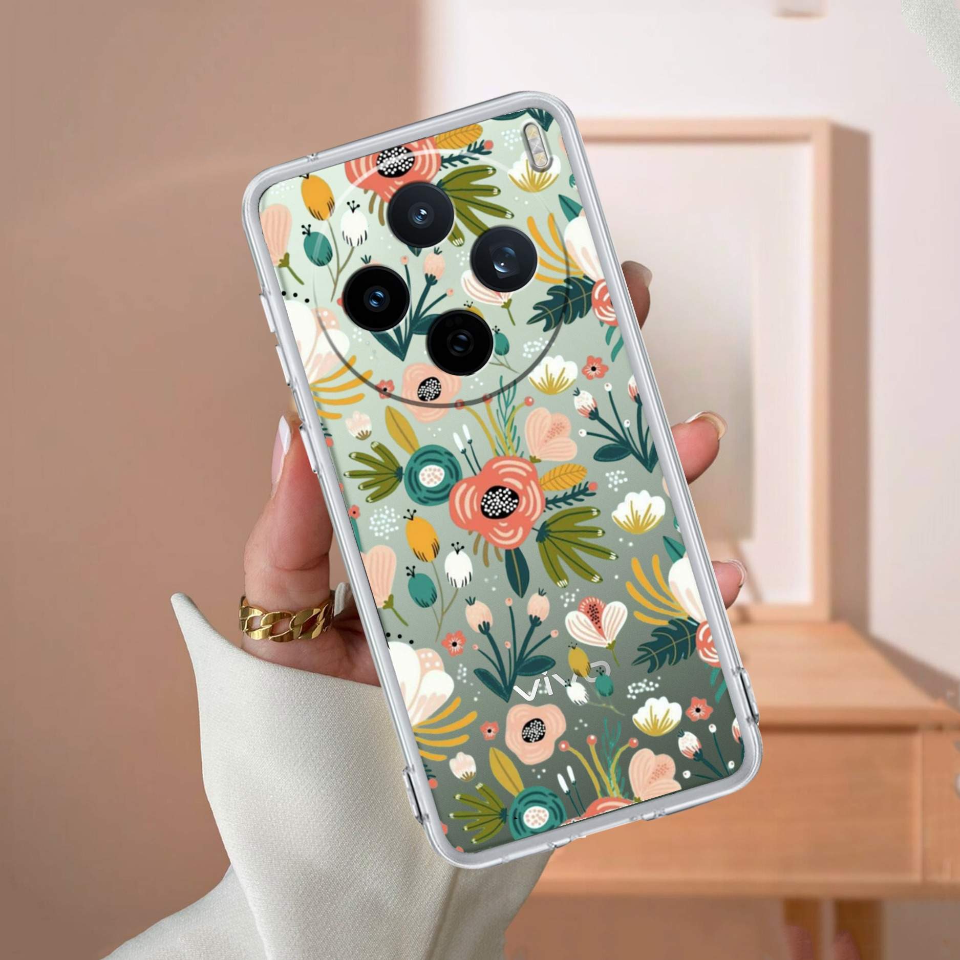 Bloom Carnival Transparent silicon case For Vivo X200T 5G