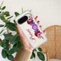 Blue Aster Floral Customize Transparent Silicon Case For Google - ShopOnCliQ