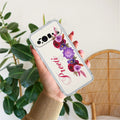 Blue Aster Floral Customize Transparent Silicon Case For Google Pixel 10 Pro XL