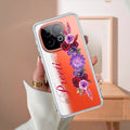 Blue Aster Floral Customize Transparent Silicon Case For iQOO Neo 10 5G
