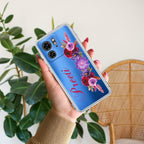 Blue Aster Floral Customize Anti Yellow Case For Motorola Edge 40 5G