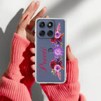 Blue Aster Floral Customize Anti Yellow Case For Motorola Edge 60 Pro 5G