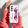 Blue Aster Floral Customize Anti Yellow Case For Oppo A5 5G