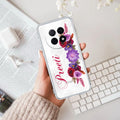 Blue Aster Floral Customize Anti Yellow Case For Oppo F29 Pro 5G