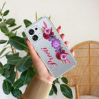Blue Aster Floral Customize Anti Yellow Case For Oppo F31 5G
