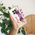 Blue Aster Floral Customize Anti Yellow Case For Oppo F31 Pro Plus 5G