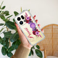 Blue Aster Floral Customize Anti Yellow Case For Oppo Find X9 Pro 5G