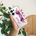Blue Aster Floral Customize Anti Yellow Case For Oppo Reno 13 5G