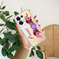 Blue Aster Floral Customize Anti Yellow Case For Oppo Reno 8 Pro 5G