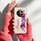 Blue Aster Floral Customize Anti Yelllow Case For Realme 12 Pro 5G