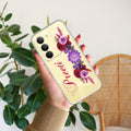 Blue Aster Floral Customize Transparent Silicon Case For Realme 14x 5G