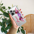 Blue Aster Floral Customize Anti Yelllow Case For Realme GT 6T 5G