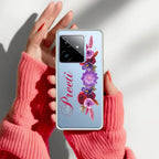 Blue Aster Floral Customize Anti Yelllow Case For Realme GT 7 5G