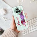 Blue Aster Floral Customize Transparent Silicon Case For Realme P1 5G