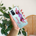 Blue Aster Floral Customize Transparent Silicon Case For Vivo V23E