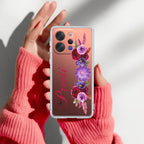 Blue Aster Floral Customize Anti Yellow Case For Vivo V70 Elite 5G