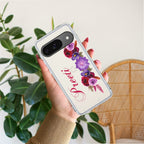 Blue Aster Floral Customize Anti Yellow Case For Google Pixel 9 Pro XL
