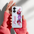 Blue Aster Floral Anti Yellow Case For OnePlus Nord 2T 5G