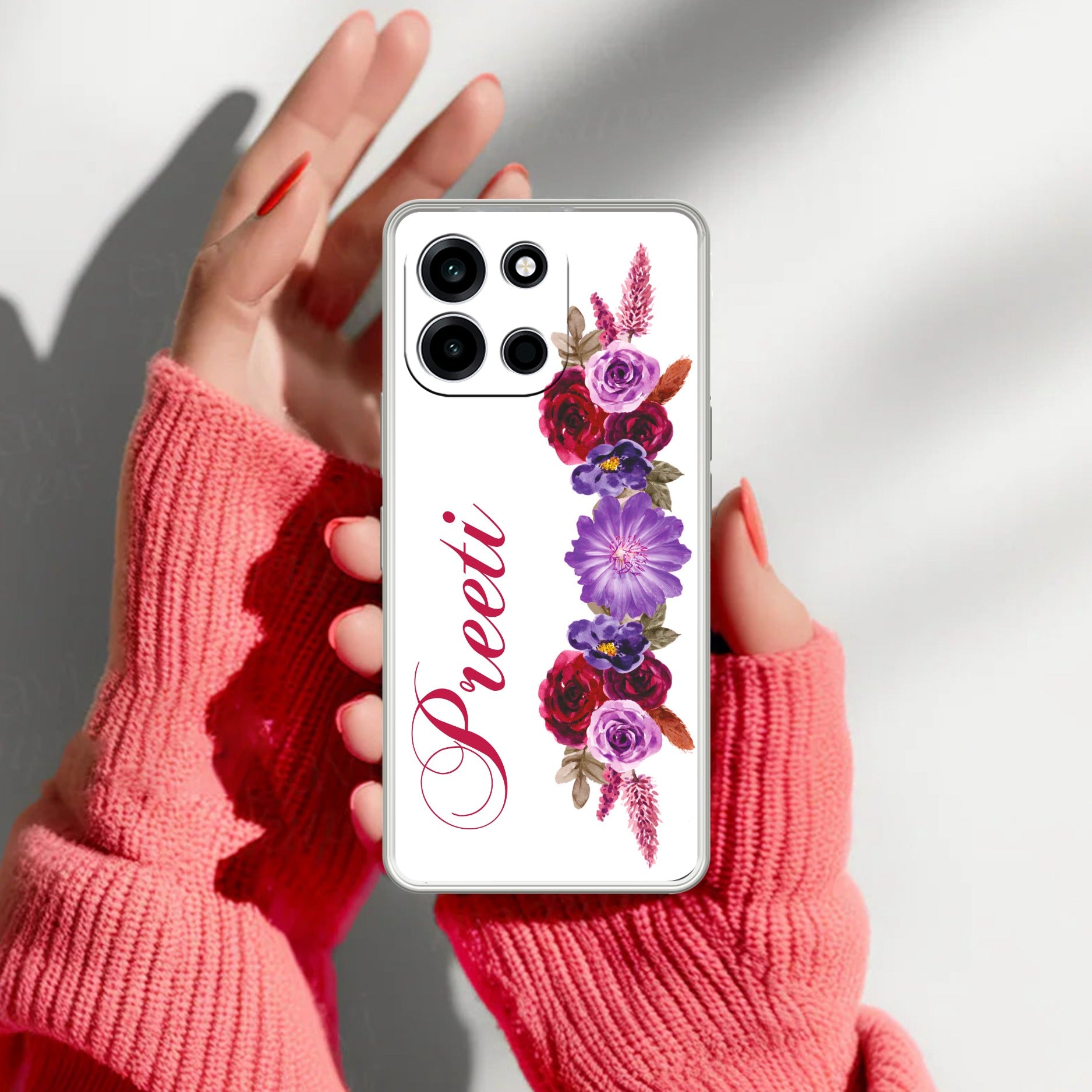Blue Aster Floral Anti Yellow Case For OnePlus Nord 6 5G