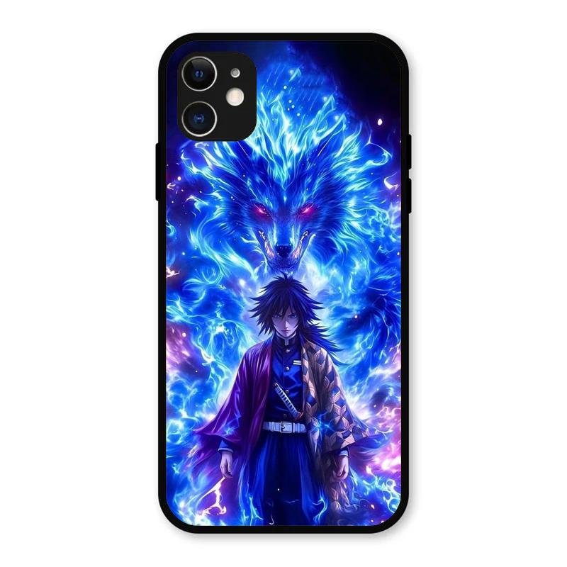 Blue Blade Glass Case Cover For iPhone 11