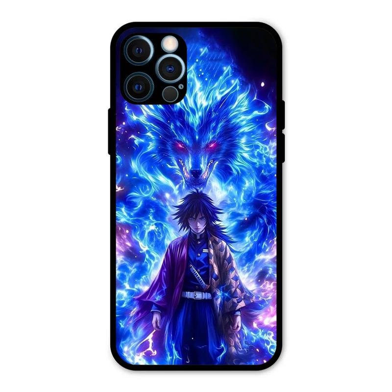 Blue Blade Glass Case Cover For iPhone 12 Pro Max