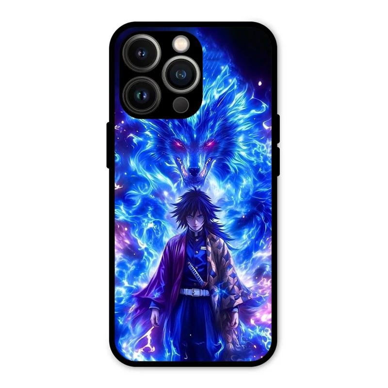 Blue Blade Glass Case Cover For iPhone 13 Pro