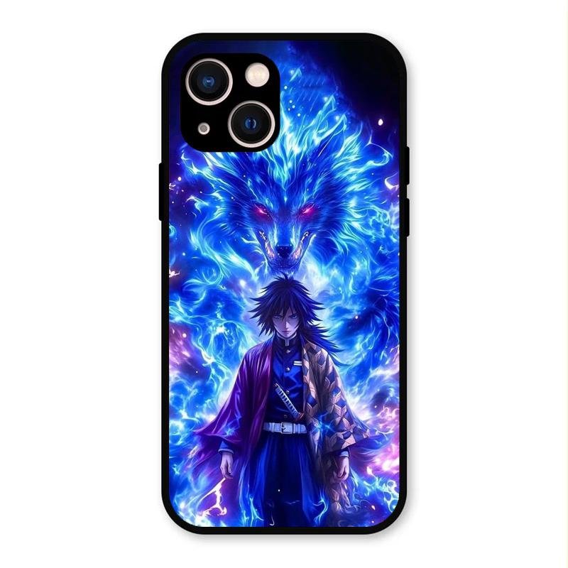 Blue Blade Glass Case Cover For iPhone 13