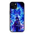 Blue Blade Glass Case Cover For iPhone 15 Plus