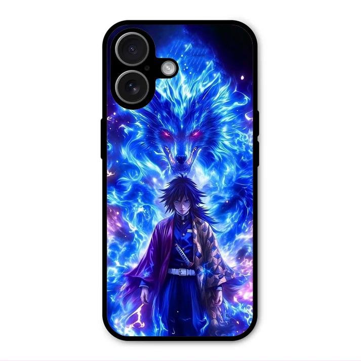 Blue Blade Glass Case Cover For iPhone 17