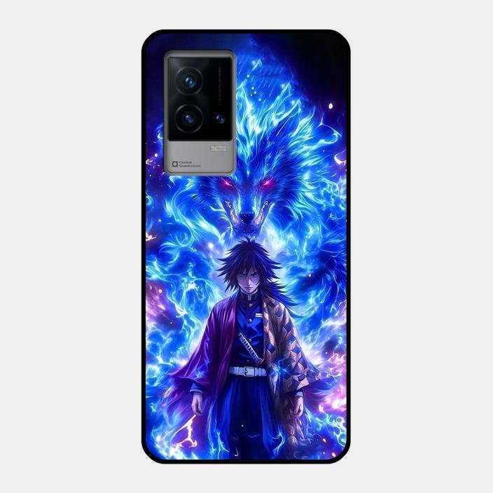 Blue Blade Glass Case Cover For Iqoo 9 5G